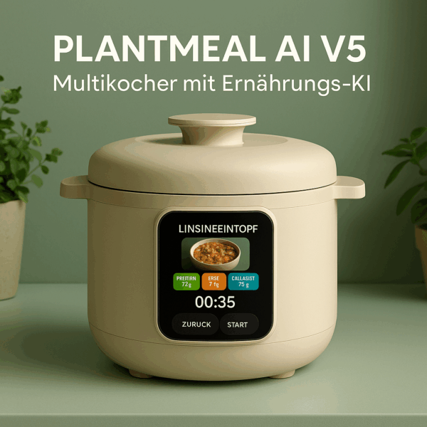 PLANTMEAL AI V5 – Der pflanzenbasierte Multikocher mit Ernährungsintelligenz