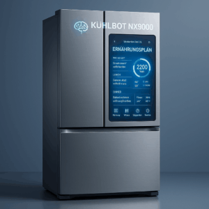 KühlBot NX9000 – Intelligenter KI-Kühlschrank der Zukunft