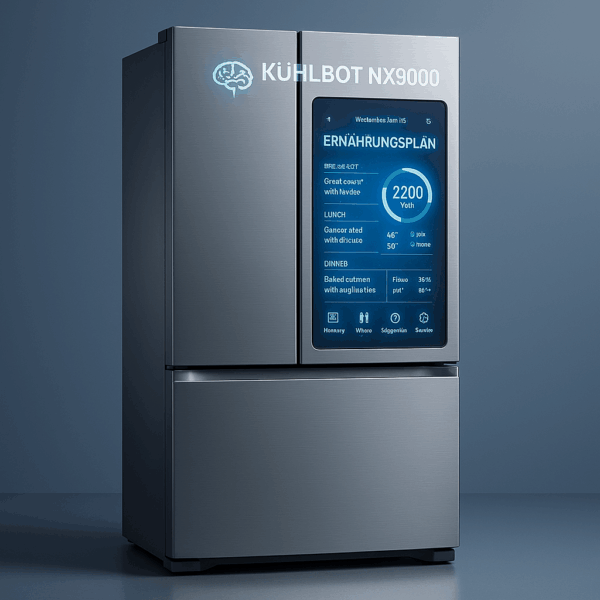 KühlBot NX9000 – Intelligenter KI-Kühlschrank der Zukunft