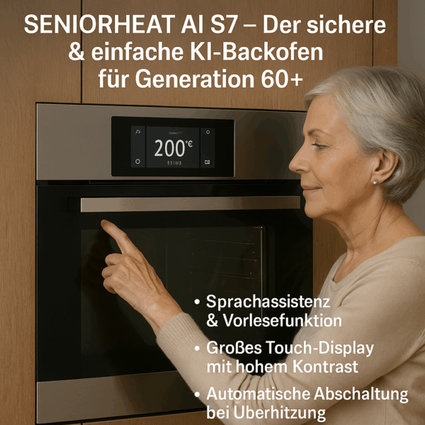 SENIORHEAT AI S7 – Der sichere & einfache KI-Backofen für Generation 60+ - Image 3
