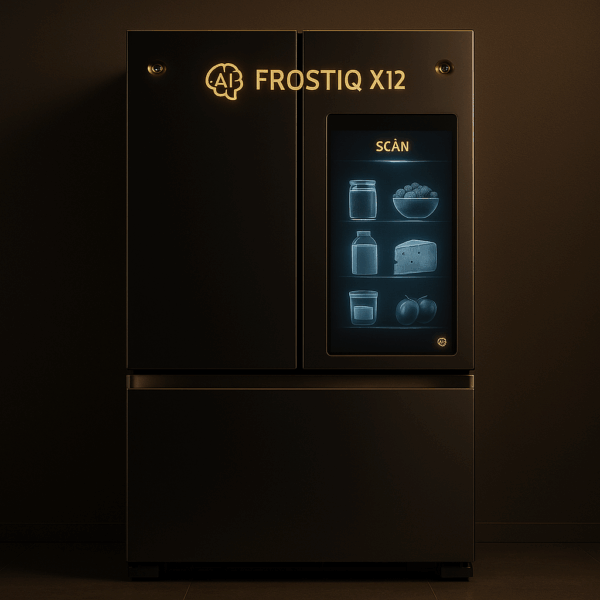 FROSTIQ X12 – Der lernfähige KI-Kühlschrank mit Vision